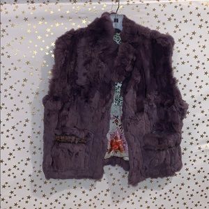 Rabbit fur vest